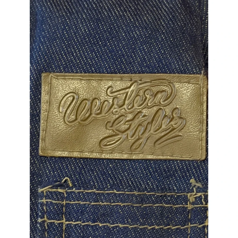 Western Style Blue Denim Kiss Lock Pouch Glasses Case Vintage Americana Pocket